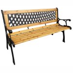 Banc de jardin - akord - mirt - bois laqu - pieds en fonte - largeur 127 cm