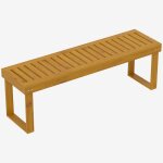 Banc de jardin - outsunny - 2 places - assise  lattes - en bois de pin - 132 x 34 x 43 cm - bois naturel ...