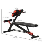 Banc de musculation multi - axes r�glable banc de fitness banc inclin� appareil pour abdominaux noir ...