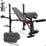 Banc de musculation pliable hs - 1055 ensemble dhalt�res en fonte de 39 kg de hop - sport pupitre de ...