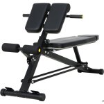 Banc de musculation r�glable - novonova - chaise romaine - acier de haute qualit� - noir - multi - positions ...