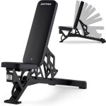 Banc de musculation - zipro - nocardio - pliable - 8 niveaux de rglage - 140 kg max