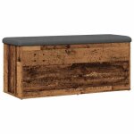 Banc de rangement en bois ding�nierie - vidaxl - 102x42x45 cm - vieux bois - grand espace de rangement ...