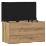 Banc de rangement en bois ding�nierie - vidaxl - 82x42x45 cm - ch�ne artisanal - grand espace de rangement ...
