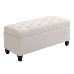 Banc de rangement - homcom - pouf salon bout de lit coffre de rangement - pour salon chambre entre - ...