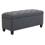 Banc de rangement - homcom - pouf salon bout de lit coffre de rangement - pour salon chambre entre - ...