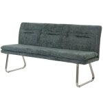 Banc de salle à manger - décoshop26 - 180 cm - tissu chenille bleu vert - acier inoxydable - 3 places ... Banc de salle à manger - décoshop26 - 180 cm - tissu chenille bleu vert - acier inoxydable - 3 places ...