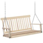 Banc suspendu 2 places - outsunny - balançoire de jardin - dossier et assise à lattes en bois - charge ... Banc suspendu 2 places - outsunny - balançoire de jardin - dossier et assise à lattes en bois - charge ...
