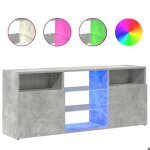 Banc télévision - meuble tv - avec lumières led - gris béton 120x30x50 cm zlh?695235036 Banc télévision - meuble tv - avec lumières led - gris béton 120x30x50 cm zlh?695235036