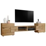 Banc tv merano komodee - sans led - bois naturel - 230 x 53 x 35 cm Banc tv merano komodee - sans led - bois naturel - 230 x 53 x 35 cm