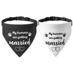 Bandana de mariage pour chien lot de 2 �charpe pour chien annonce de fian�ailles pour chiens et chats ...