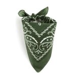 Bandana vert olive 55 x 55cm (coton)
