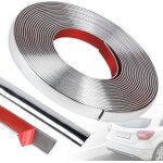 Bande chrome autocollante pour garniture de voiture 20mm x 8m moulure adhesive decorative murale baguette ...