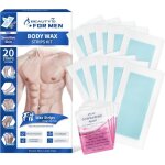 Bande de cire homme pour corps pilation 20 bandes de cire froide + 4 aprs lpilation lingettes epilation ...