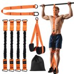 Bandes �lastiques � la traction kit elastique musculation avec r�sistance et hauteur r�glables avec deux ...