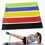 Bande de resistance set (5) - loop bande elastique fitness - musculation pilates squat sport �tiquette ...
