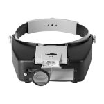 Bandeau loupe horloger mains libres - loupe avec lumire - casque loupe grossissante avec led lumire ...