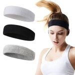 Bandeaux sport anti - transpiration lot de 3 unisexe pour basket - ball course tennis et exercices physiques ...