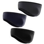 Bandeau sport cache oreille polaire - 3 pi�ces?chaud prot�ge - oreilles extensible - convient pour hommes ...