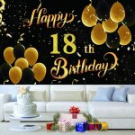 Banderole anniversaire 18 ans anniversaire 18 ans dcoration de fte porche signe bannire toile pour ...