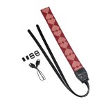 Bandouli�re pour appareil photo - sangle de cou pour appareil photo en forme de c?ur (rouge)