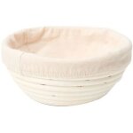 Banneton rond - patisse - rotin naturel - toile amovible - 25 cm