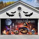 Bannire de porte de garage joyeux halloween ? dcoration extrieure / intrieure pour mur de maison ...