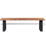 Banquette bout de lit - utilisations multiples - banc en bois dacacia massif 160 cm@eu21769248