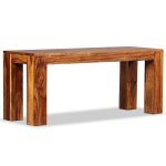 Banquette bout de lit - utilisations multiples - banc bois massif 110x35x45 cm@eu12401944