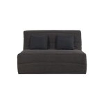 Banquette convertible bz scoty - relaxima - couchage 140 x 190 cape charbon