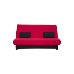 Banquette convertible clic clac cecilia - relaxima - couchage 130 x 190 rangement int�gr� pearl rouge ...