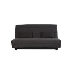 Banquette convertible clic clac scoty - relaxima - couchage 130 x 190 rangement int�gr� cape charbon
