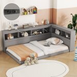 Banquette - lit 90 x 200 cm canap� - lit avec prise de courant et 2 ports usb lit avec sommier � lattes ...