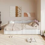Banquette lit simple lit coffre enfant 90x200 en velours bouclé tête de lit avec led multicolore Banquette lit simple lit coffre enfant 90x200 en velours bouclé tête de lit avec led multicolore