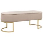 Banquette en velours beige milry