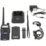 Baofeng uv - 5r talkie - walkie fm radio vhfuhf avec double bande affichage veille et horloge intgre ...