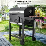 Barbecue charbon de bois xlgrill  charbon pour camping et jardinbbq smokerrglable en hauteuravec thermomtre ...
