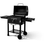 Barbecue charbon - cookingbox - clark - ventilation r�glable - grille de cuisson en fonte - acier et ...