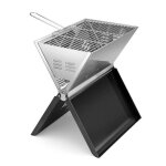 Barbecue charbon xxl avec 2 etagres amovibles base  roulettes grand espace de cuisson & design lgant ...