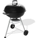 Barbecue � charbon - weber - compact kettle - �57 cm - acier �maill� - clapet da�ration - 9 couverts ...