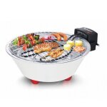 Barbecue electrique techwood tbq - 801 -  31cm - 1250w - cuisson dittique et sans fume - bac  eau ...