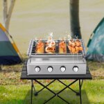 Barbecue ext�rieur en acier inoxydable - barbecue � gaz - barbecue pour camping avec grille barbecue ...