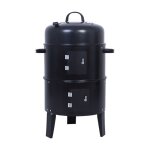 Barbecue fumoir  charbon 3 en 1 avec thermomtre pour le jardin le camping la cuisine et les grillades ...