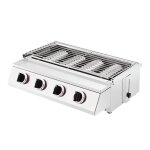Barbecue gaz inox - sans fumée - 4 brûleurs - chauffe rapidement - hauteur réglable - portable pour jardin ... Barbecue gaz inox - sans fumée - 4 brûleurs - chauffe rapidement - hauteur réglable - portable pour jardin ...
