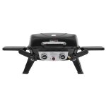 Barbecue gaz portable - royal gourmet - 2 br�leurs puissance 5 kw surface cuisson 48 x 37 cm - avec tables ...