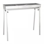 Barbecue inox � charbon de bois (l)1000 mm d�montable