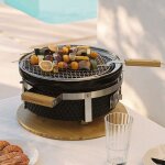 Barbecue kamado hibachi - grill et plancha - cramique - compact et scuris