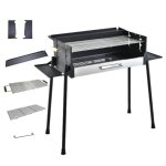 Barbecue portable en métal - grille pliable avec température réglable et support jusquà 150 kg Barbecue portable en métal - grille pliable avec température réglable et support jusquà 150 kg