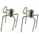 Barbecue rotissoire fourchette brochettes  accrocher avec vis de pour?: env. 1 de tourne broche de diamtre ...