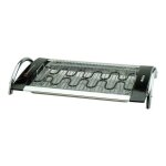 Barbecue de table lectrique ariete churrasco grill - 2000w - surface de cuisson 445 x 273 cm - noir